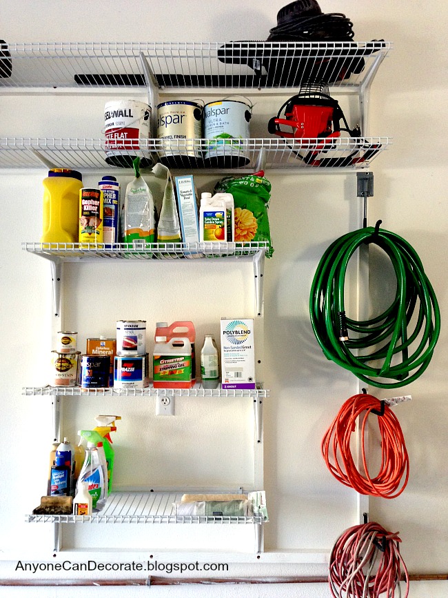 Zip ties secured the wire shelves