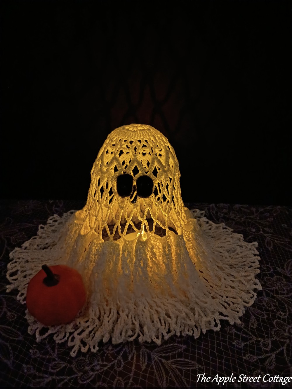 battery-operated tea light placed underneath