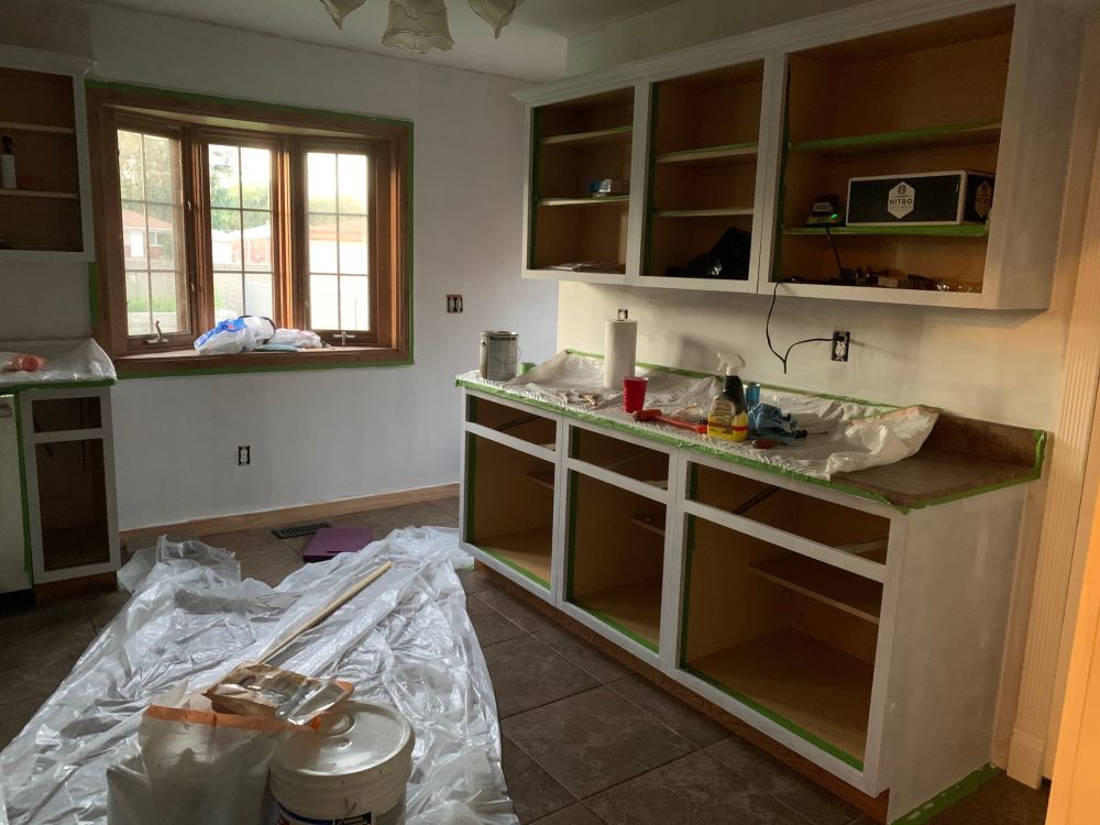 homeowners applied Alabaster White