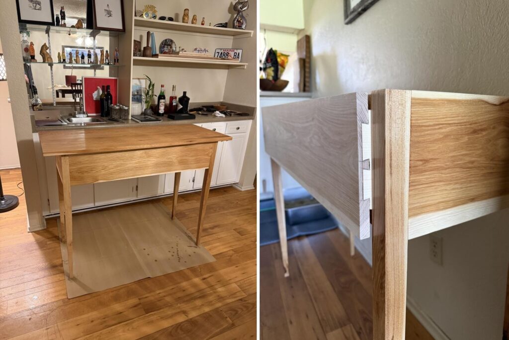 narrow clearance between the moving drawer