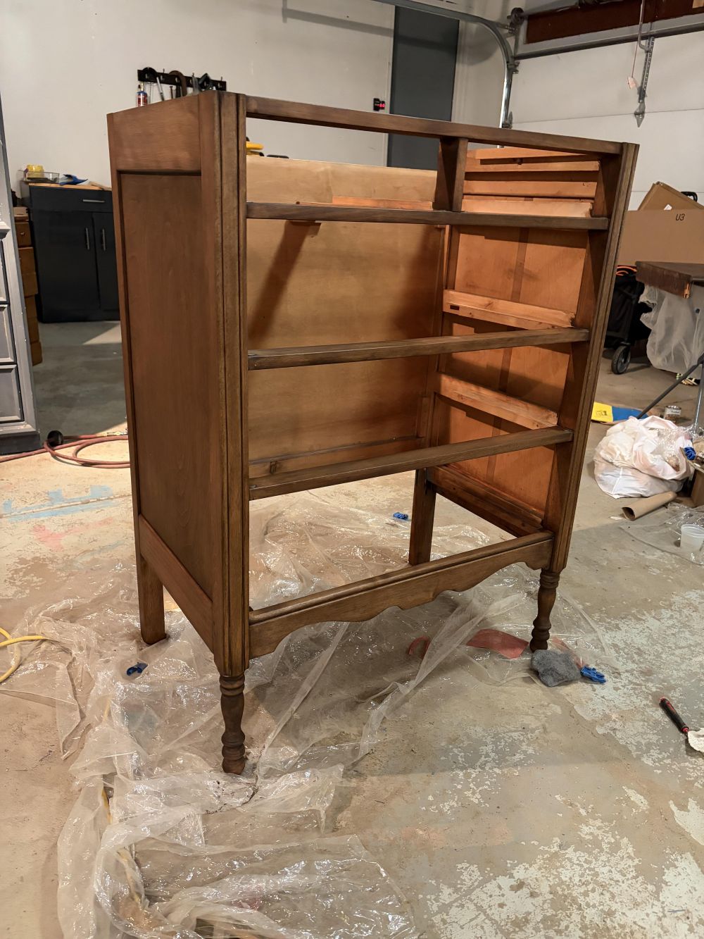 restorer sanded most surfaces to 150 grit