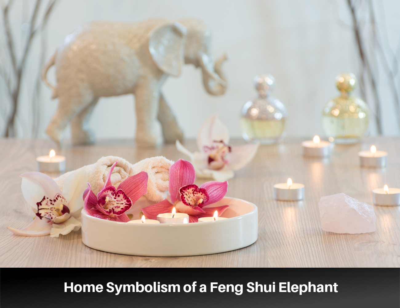 White Elephant Statue Feng Shui  Miniature Elephant Decoration