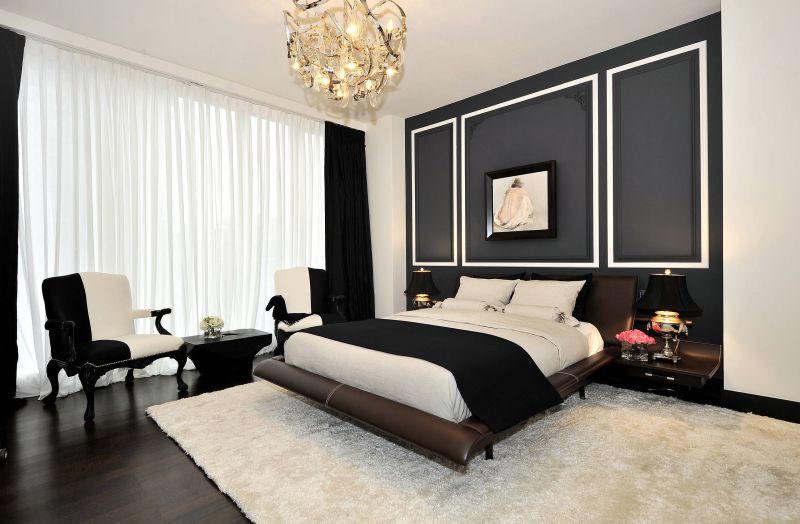 Black and White Bedroom Curtains