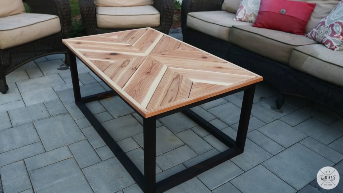 Chevron Top Coffee Table